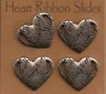 AMM HEART RIBBON SLIDES - 2 SILVER HUGS