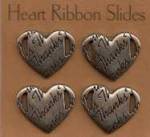 AMM HEART RIBBON SLIDES - 2 SILVER THANKS