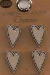 AMM CHARMS - SILVER PRIMITIVE HEART