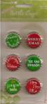 DCBT 10 XMAS EXPRESSIONS BOTTLE CAPZ