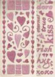 DENI MECHELLE - PINK HEART STICKERS