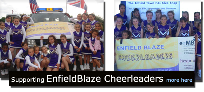 3Gwebdesign eMBgroup and Enfield Blaze Cheerleaders